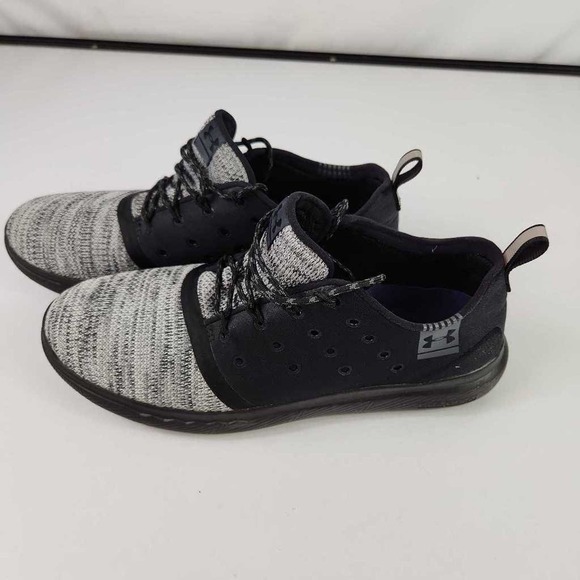 Under Armour Womens Charged Running Shoes Black 1288348002 Color Block Knit 9.5 - Picture 1 of 8